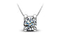Cubic Zirconia Silver Plated Drop Pendant for Necklace