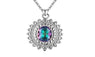 Fashion Silver Plated Crystal CZ Stone Necklace For Women