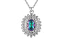 Fashion Silver Plated Crystal CZ Stone Necklace For Women