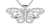 Silver Plated Rolo Butterfly Pendant Necklace