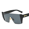 Women Big Square Top Flat UV400  Sun Glasses Fashion Acrylic Metal Frame Gradient Eyewear Sunglasses