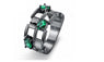 Green Black Gold Filled Cubic Zirconia Ring
