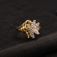 Gold Plated Zircon Crystal Ring (9) - sparklingselections