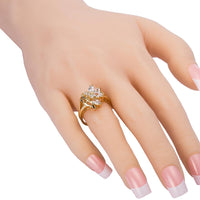 Gold Plated Zircon Crystal Ring (9) - sparklingselections