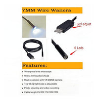 6 LED USB Waterproof Endoscope Borescope Inspection Video Camera  - sparklingselections