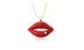 Red Flaming Full Lips Long Sexy Necklace