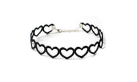 Love Heart Chokers Black Velvet Necklace For Women - sparklingselections