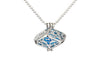Square Hollow Out Fragrance Essential Oil Aromatherapy Locket Necklace