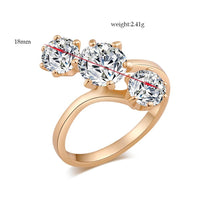Alloy White Crystal Wedding Engagement Rings - sparklingselections