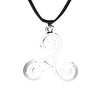 New Style Triskele Allison Argent Silver Plated Pendant Necklace Rope Chain Casual Jewelry
