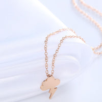 New Trendy Gold Plated Storm Cloud Lightning Pendant Necklace For Women's Wedding Engagement Necklace Jewelry - sparklingselections