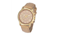 Casual Faux Leather Lady Dress Watch - sparklingselections