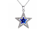 Austrian Crystal Moon Star Sky Pendant Necklace - sparklingselections