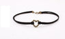 Metal Hollow Out Heart Leather Chokers Torques Necklace