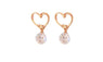 Cute Heart Shaped Earring Rhinestones Zircon Woman Earring
