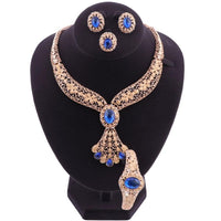 New Fashion Element Gold Color Hollow Flower Bead Jewelry Set - sparklingselections