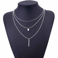 Hollow Out 3 Layer Chain Necklace Engagement Wedding Colleges Girls Necklaces Fashion Jewelry