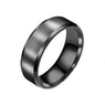 New Stylish Titanium Black Ring For Men's Fashion Round Wedding, Engagement Ring