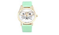 Cat Face Fashion Ladies Watch - sparklingselections