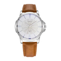 New Men Luxury leather Business Quartz Wrist Watch
