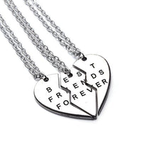Broken Heart Best Friends Forever Pendant Necklaces - sparklingselections