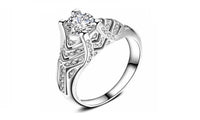 Silver White Zircon Wedding Ring - sparklingselections