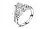 Silver White Zircon Wedding Ring