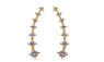 Zircon Stones Meteor Star Stud Earrings