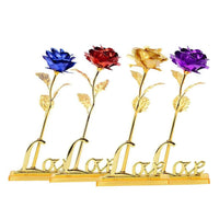 GoldPlated Rose With Love for Lover's Wedding Christmas Decor - sparklingselections