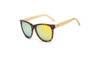 Designer Mirror Polarized Bamboo Sunglasses