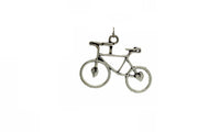 Silver Tone 1.2"X0.9" Bicycle Pendant Necklace - sparklingselections