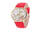 Women Fashion Flowers bracelet Watches Sport Analog Quartz Wrist Watch - sparklingselections