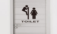 Toilet Lettering Removable Vinyl Wall Decal 