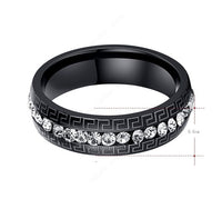 Stainless Steel Black Ring For Women (7,8,9)