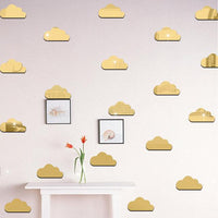Acrylic Mirror Cloud Wall Decal Stickers For Kids Home Decor - sparklingselections