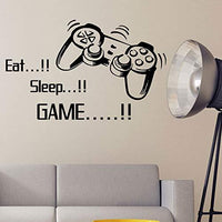 Eat Sleep Game Boys Bedroom Wall Decals Boys Bedroom Playroom Art Design Stickers Wall for Home Playroom - sparklingselections