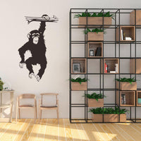 Kids Black Gorilla Monkey Bedroom PVC Wall Decor Stickers - sparklingselections