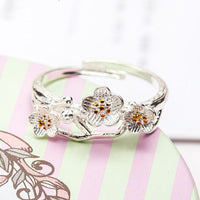 New stylish Cherry Blossom Flower Open Rings - sparklingselections