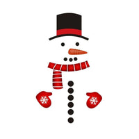 Home Decor Snowman Christmas Refrigerator Sticker Festival Wall Decal - sparklingselections