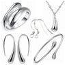 Wedding Bridal Water Drop Bangles Necklace Rings Earrings Sets