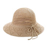 Ladies Casual Floppy Solid Foldable Beach Hat Summer Cap