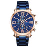 New Blue Luxury Quartz Chronograph Date Wristwatch