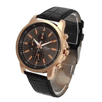 New Geneva Faux Leather Quartz Analog Watch and mens watches - sparklingselections
