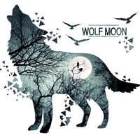 Top Quality Wolf Moon Wall Decal Stickers Home Decor PVC Material Rooms Decoration Posters