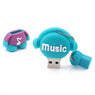 Electronic Musical Toys Blue USB 2.0 Flash Drives