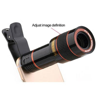 Universal Clip 12X Zoom Smartphone Camera Lens Telescope Lens - sparklingselections