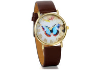 Montre Femme Butterfly PU Leather Dress Wrist Watch