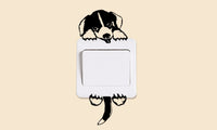 Funny Cute Cartoon Doggy Pet Light Switch Sticker