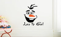 Let It Go Cartoon Smile Face Vinyl Wall Sticker