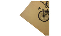 Life is Like Riding a Bicycle Poster Retro Kraft Paper Wall Sticker
